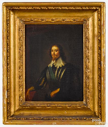 Oil on panel portrait of George Villiers
