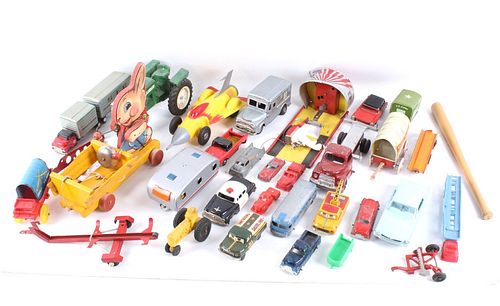 Collection of Mid 1900's Toy Vehicles