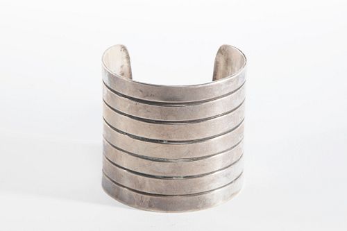 A Navajo Silver Cuff Bracelet, ca. 1940-1950