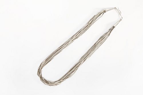 A Ten Strand Liquid Silver Necklace, ca. 1990