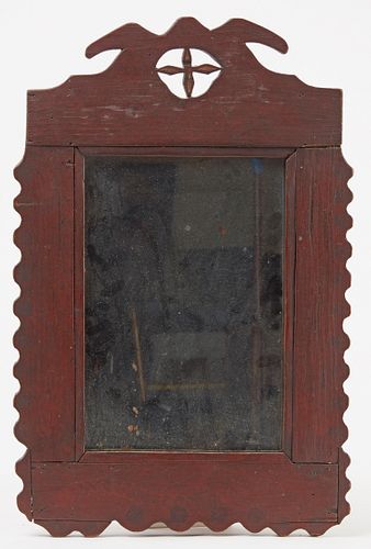 Primitive New England 19th Century Mirror