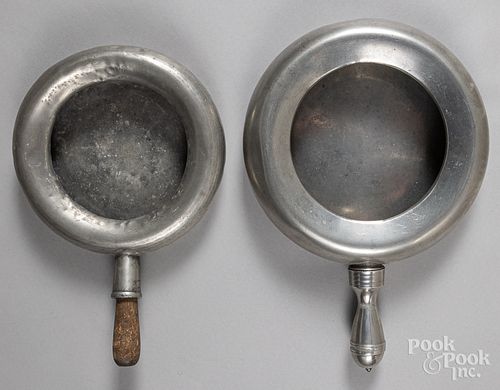 Two pewter bedpans