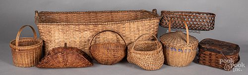 Eight assorted baskets