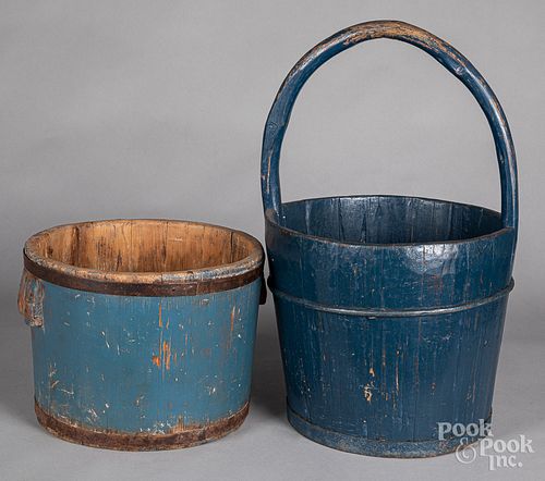 Two painted buckets, 19th/20th c.