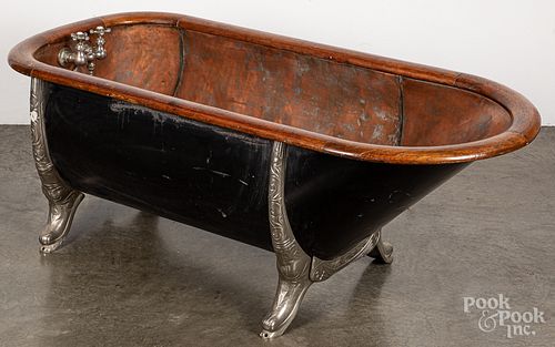 Early copper lined bathtub