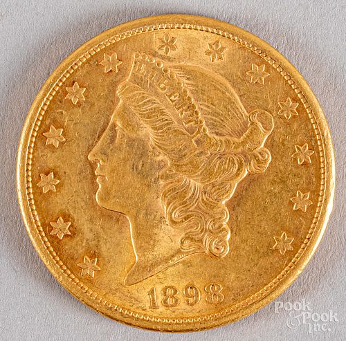 1898-S twenty dollar Liberty Head gold coin