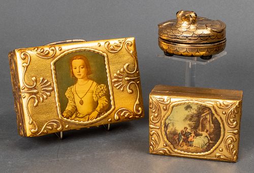 Giltwood Decorative Boxes, Group of 3