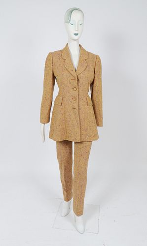 Bill Blass Speckled Tweed Pant Suit Set