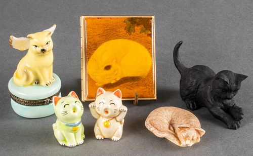 Assortment of Cat Figures & Objects, 6