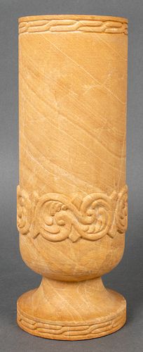 Neoclassical Style Carved Sandstone Vase