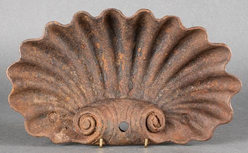 Cast Iron Garden Ornament Shell, Antique