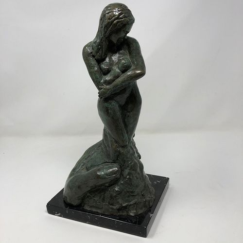 Signed Albert J Ciaffone, 13" Greek sculpture bronze,