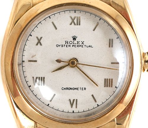 1940s ROLEX Bubble Back 14k Gold Watch