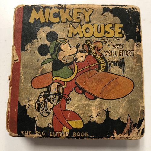 Mickey Mouse the Mail Pilot, BIG LITTLE BOOK, RARE 1933 1st edition
