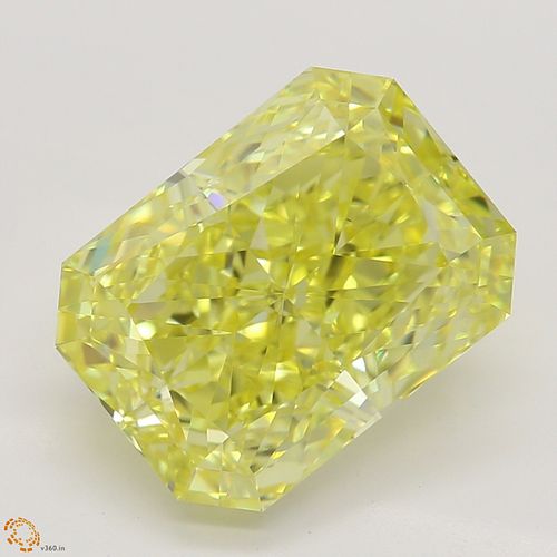 3.03 ct, Intense Yellow/VS1, Radiant cut Diamond 