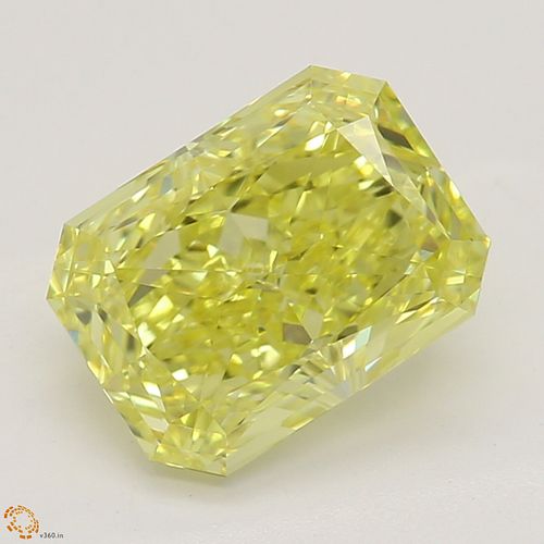 1.24 ct, Intense Yellow/VVS1, Radiant cut Diamond 