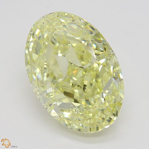 3.14 ct, Yellow/IF, Oval cut Diamond 