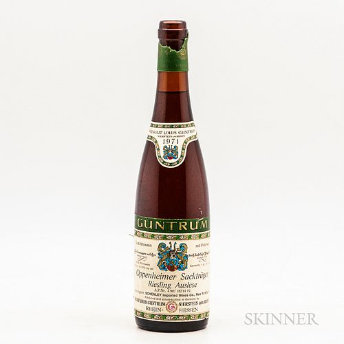 L. Guntrum Oppenheimer Sacktrager Riesling Auslese 1971, 1 bottle