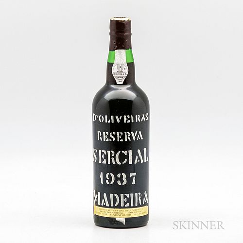 D'Oliveiras Madeira Sercial Reserva 1937, 1 bottle