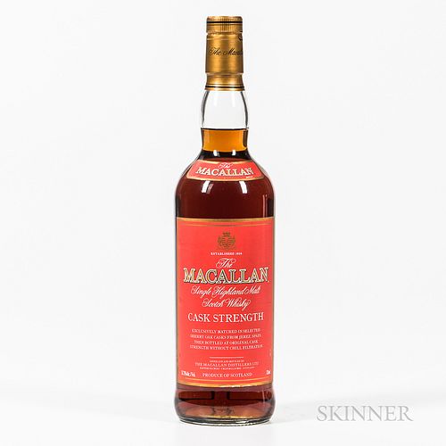 Macallan Cask Strength, 1 750ml bottle Spirits cannot be shipped. Please see http://bit.ly/sk-spirits for more info.
