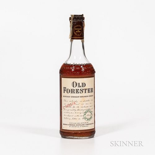 Old Forester 5 Years Old 1952, 1 4/5 quart bottle Spirits cannot be shipped. Please see http://bit.ly/sk-spirits for more info.
