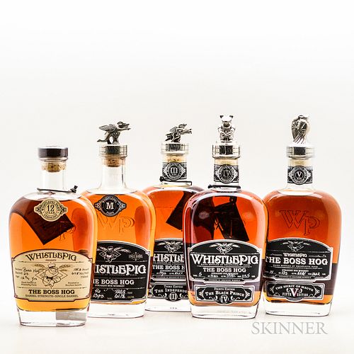 Whistle Pig, 5 750ml bottles Spirits cannot be shipped. Please see http://bit.ly/sk-spirits for more info.