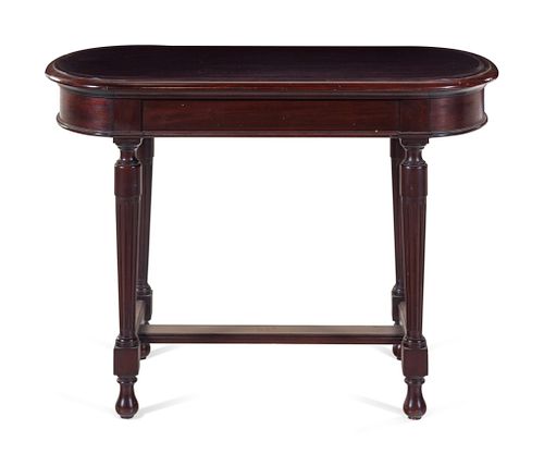 A Louis XVI Style Carved Mahogany Side Table
