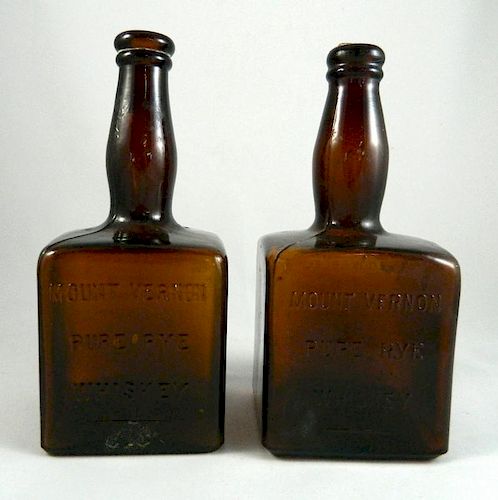 2 Mount Vernon Whiskey bottles