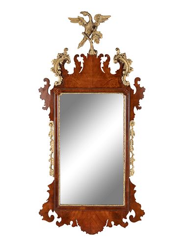 A George II Parcel Gilt Mahogany Mirror
