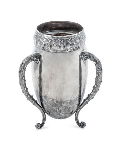 An American Silver Three-Handled Vase