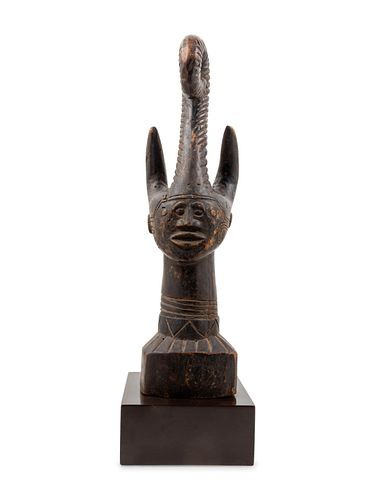 An Igbo Style Carved Wood Sculpture