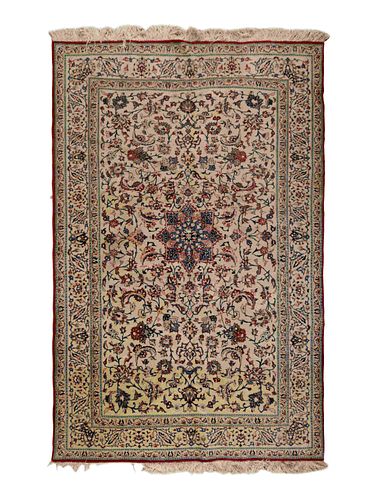 A Persian Wool and Silk Rug