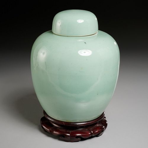 Chinese celadon porcelain ginger jar