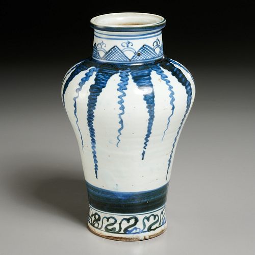 Chinese blue and white Meiping vase