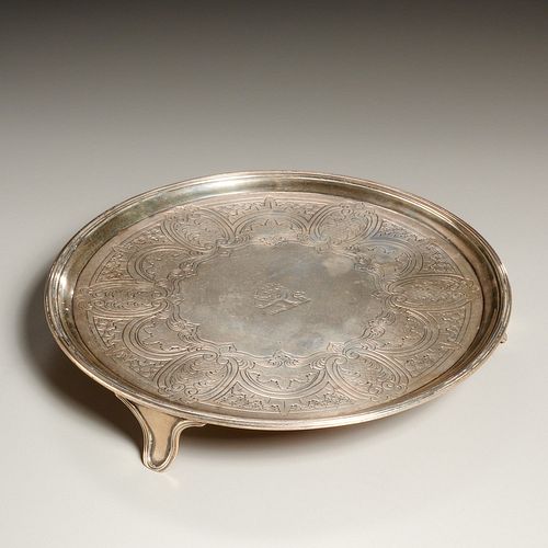 George III silver salver, Henry Chawner, 1792