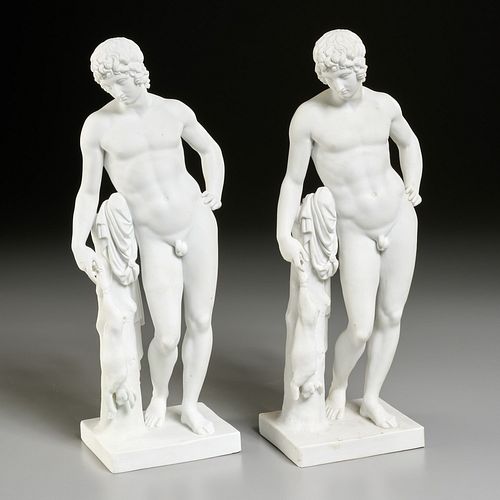 Royal Copenhagen, pair parian figures