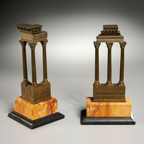 (2) Italian Grand Tour bronze ruin models