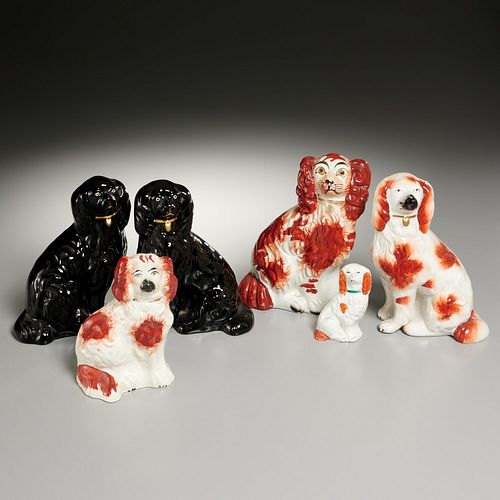 (6) Staffordshire dogs