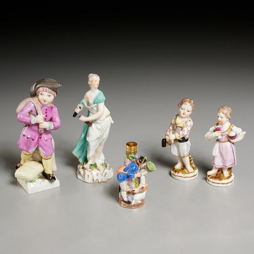 German porcelain figure group, incl. KPM & Meissen