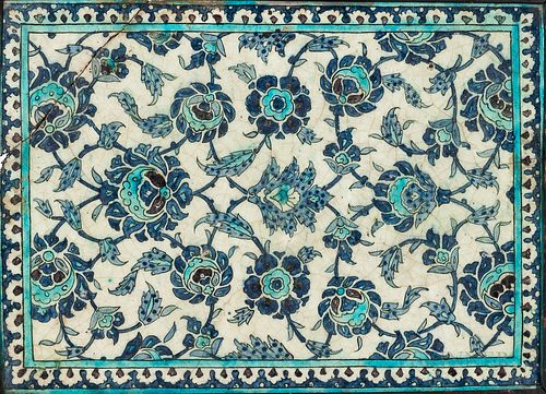 Ceramic Blue and White Tile