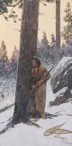 Henry Francois Farny 
(American, 1847-1916)
Deer Hunting, 1901