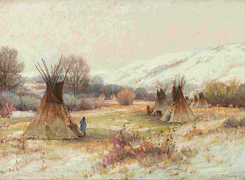 Joseph Henry Sharp(American, 1859-1953)Wind River Country