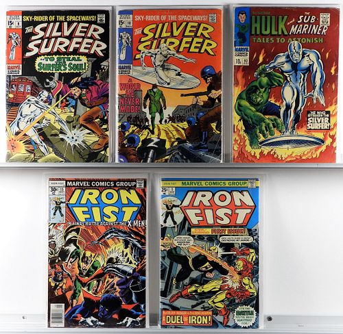 5 Marvel Comics Silver Surfer Iron Fist TTA Group