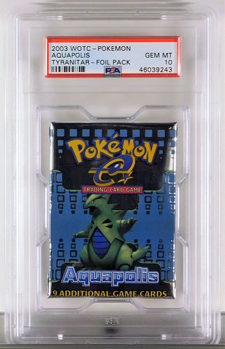 2003 Pokemon Aquapolis Tyranitar Foil Pack PSA 10