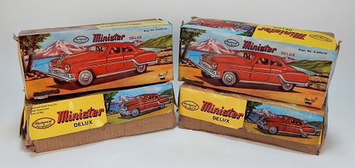 4PC Amar Toy Tin Friction Pontiac Chieftain Deluxe