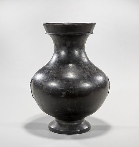 Chinese Black Lacquer Vase