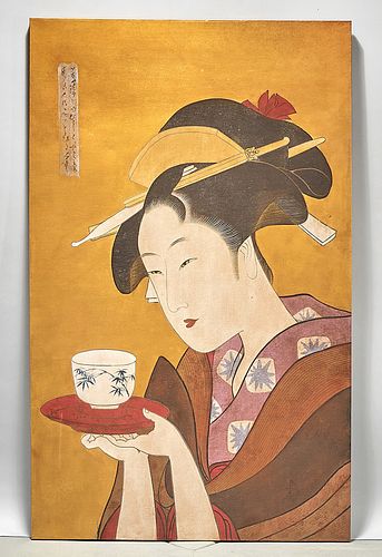 Japanese Utamaro-Style Painting