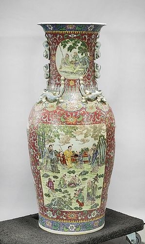 Large Chinese Enameled Porcelain Vase