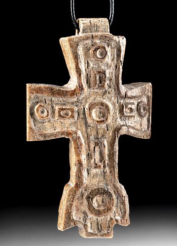 8th C. Holyland Byzantine Bone Cross Pendant