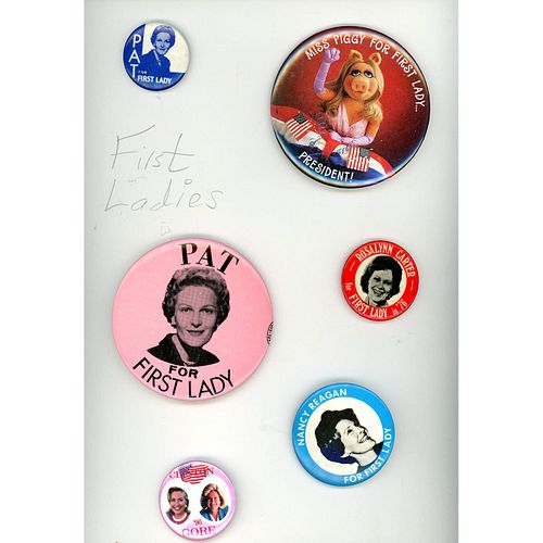 Assortment Of "First Lady" Pinback Campaign Buttons
